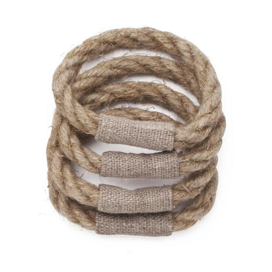 Axlings Sweden Natural Linen Napkin Ring - Pack of 4